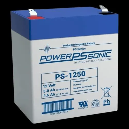 Batería sellada de 12 volts y 5 amperes hora incluida en el paquete instalador