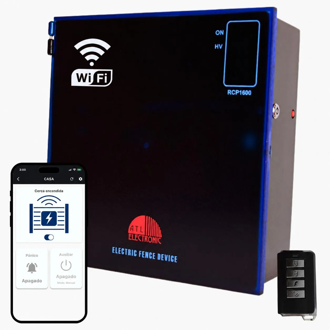 Energizador ATL Electronic modelo RCP 1600 Wi-Fi para cercado eléctrico